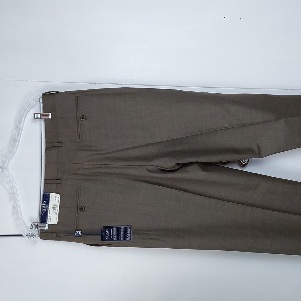 Chaps|Mens Tan  Trouser Dress Pants Wool Organic Business Career 34x34